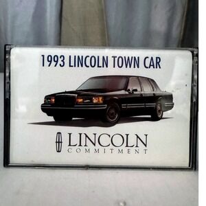 1993 Lincoln Town Car Audio Cassette Tape Lincoln Commitment Owners Guide Music